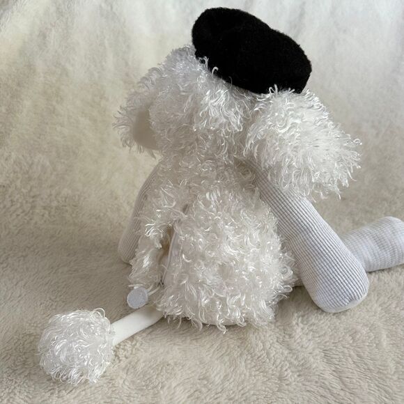 Scentsy Buddies Pari The Poodle 16 Inch Plush Stuffed Dog White Black Beret Toy - Picture 4 of 7